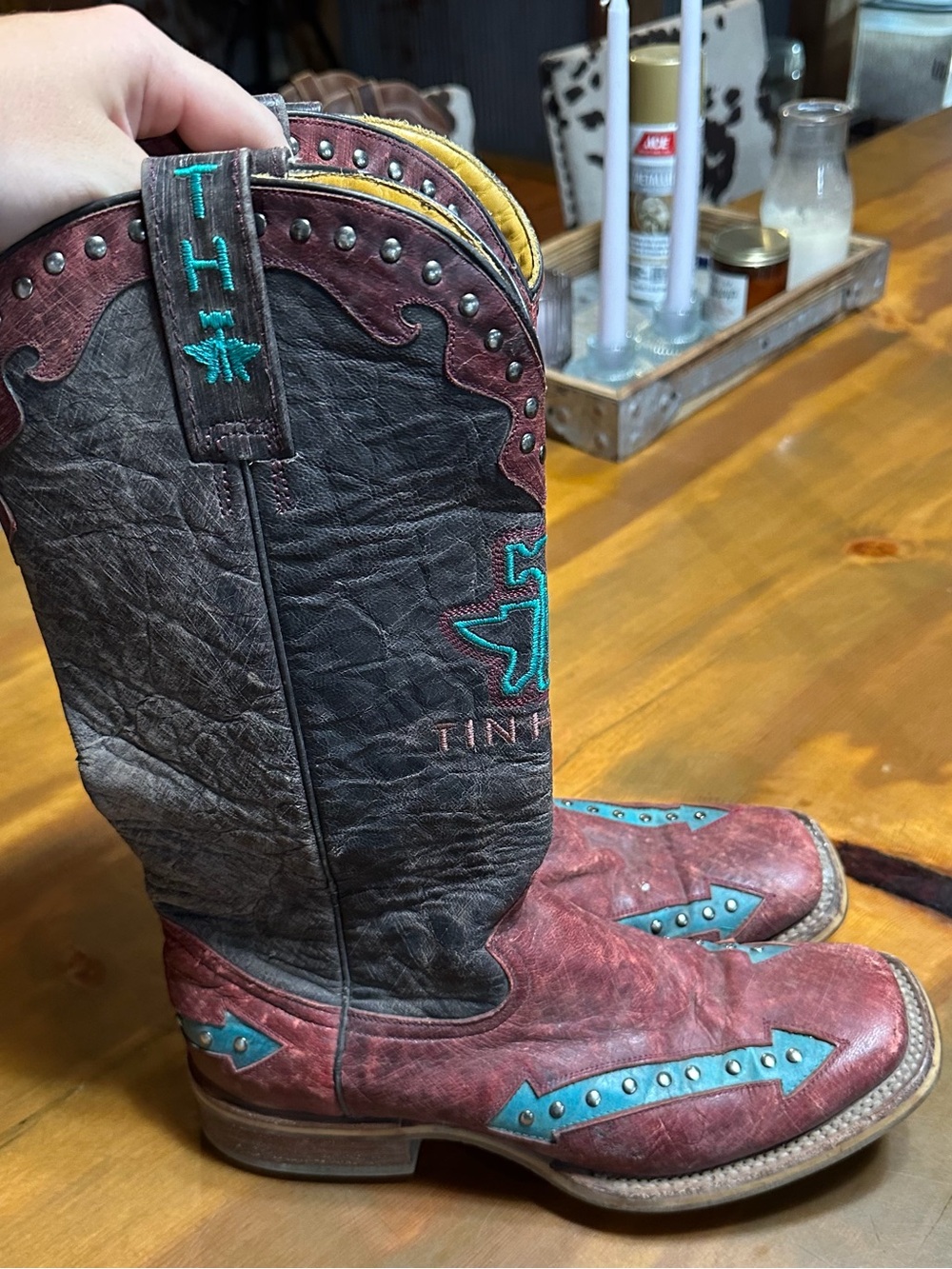 Tin Haul Arrowhead Square Toe Boots